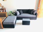 Modern Fabric L Sofa Set .