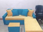 Modern Fabric Sofa Set with Stool Pillow