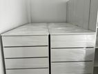 MODERN FINGER PULL LARGE WHITE CHEST OF DRAWER CUPBOARDS