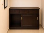 Mahogany Wood Top Modern Console Table