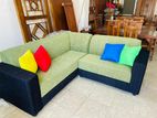 Modern L Shape Sofa with Color Pillows