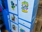 Modern Mdf Blue 5 Ft Olive Baby Cupboards with Stickers
