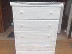 Modern MDF White Large Chest of Drawer Set