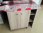 Modern Melamine American White Iron Cupboard with Side Rack