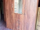 Modern Melamine Glass Wardrobe With Drawers - 3D (E-7)