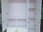 Modern Melamine White 3D L/2 Drawer Wardrobe