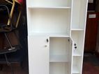 Modern Melamine White Side Rack Book Cupboard