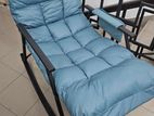 Modern Plush Tufted Rocking Chair with Adjustable Headrest