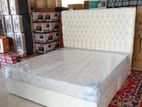 Modern Queen Cusion White Bed