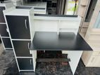 MODERN SIDE 3 CUPBOARD BLK & WHITE STUDY TABLES