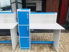 MODERN SIDE 3 CUPBOARD SMART BLUE MIX WHITE STUDY TABLE