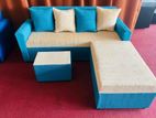 Modern Sofa Set With Stool pillow .