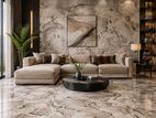 Modern-style titanium flooring with walls