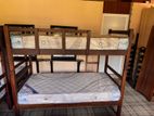 Modern Teak Wood Bunk Beds with 7” Arpico Spring Mattress