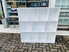 Modern white box toy racks