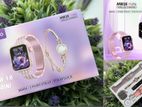 Modio MW16 Mini Purple Rose Ladies Smart Watch With Bracelet