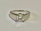 Moissanite Diamond 2CT 925 Sterling Silver Ring