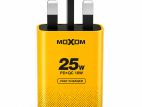 MOXOM MX-HC215PD 25W PD Fast Charger with QC 18W & Cable