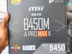 MSI B450M-A PRO MAX II DDR4 AMD Motherboards Brandnew