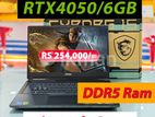 MSI Cyborg 15 Core i5 12th Gen 8GB DDR5 RAM RTX 4050/6GB VGA Gaming Lap