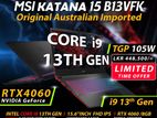 MSI KATANA Core i9 -13th Gen +RTX 4060 16GB+Australia Imported Laptops