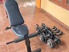 Multifunction Bench and Dumbbells