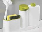 Multifunctional Soap Dispenser Storage Rack Sink Tidy Set