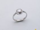 මුතු මැණික් රිදී මුදුව Pearl Silver Ring
