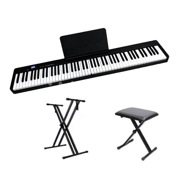NAudio 88Keys Electronic Rechargeable Keyboard Piano with stand for