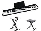 N-Audio 88-Keys Electronic Rechargeable Keyboard Piano with stand