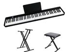 N-Audio 88-Keys Electronic Rechargeable Keyboard Piano with Stand