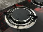 National Infrared Double Burner Glass Top Gas Stove