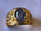 Natural Blue Sapphire Gold Ring