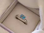 Natural Blue Topaz Gem Ring