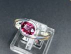Natural Pink Garnet Promise Ring