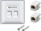 Network RJ 45 Cat 6 Socket Outlet Wall Plate