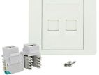 Network RJ 45 Cat 6 Socket Outlet Wall Plate