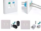 Network RJ 45 Cat 6 Socket Outlet Wall Plate