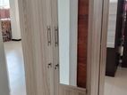 New 2 Door Ash White Melamine Wardrobes with Mirror