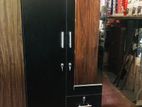 New 2 Door Black Melamine Wardrobes with mirror lookers 2.