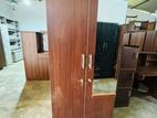 New 2 Door Brown Melamine Wardrobes with Mirror