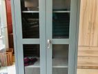 New 2 Door Glass Steel Office Cupboard .