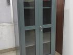 New 2 Door Glass Steel Office Cupboard