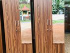 New 2 Door Melamine Wardrobes with Mirror .
