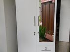 New 2 Door white Melamine Wardrobes with Mirror .