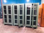 New 2D 6*3 Ft Glass Door Steel Office Cupboard .