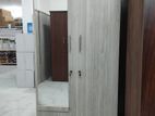 New 2D Ash White Melamine Wardrobes with Mirror .