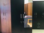 New 2D Black Melamine Wardrobes with Mirror .