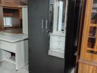 New 2D Black Melamine Wardrobes with Mirror .