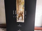 New 3 D Black Melamine Wardrobes with Mirror